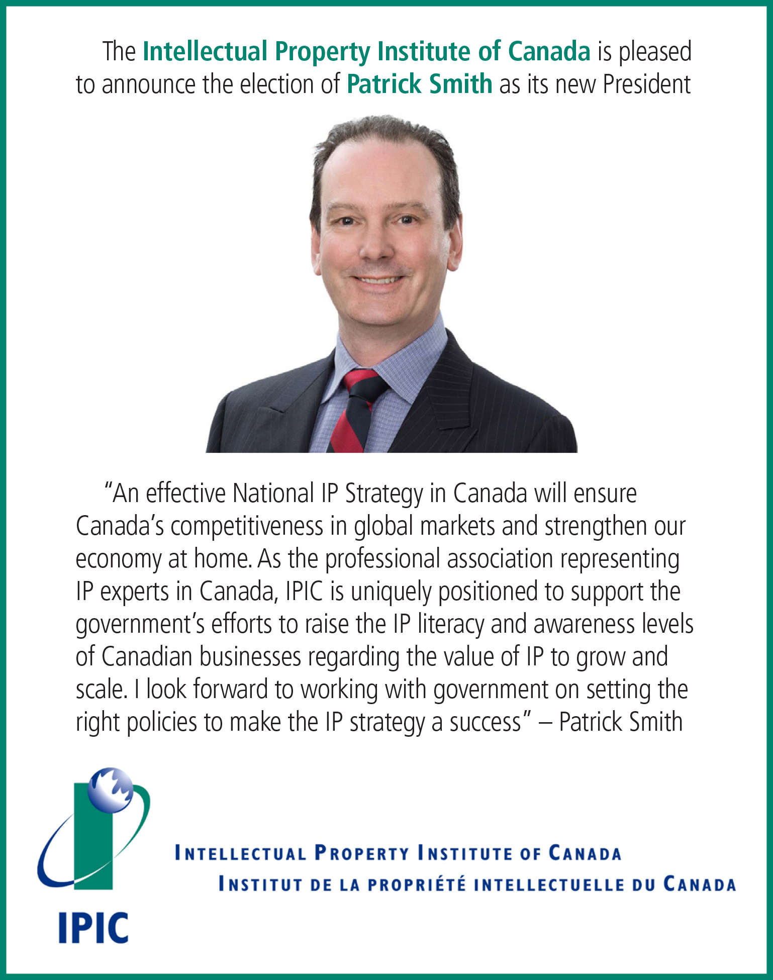 Patrick President Announcement