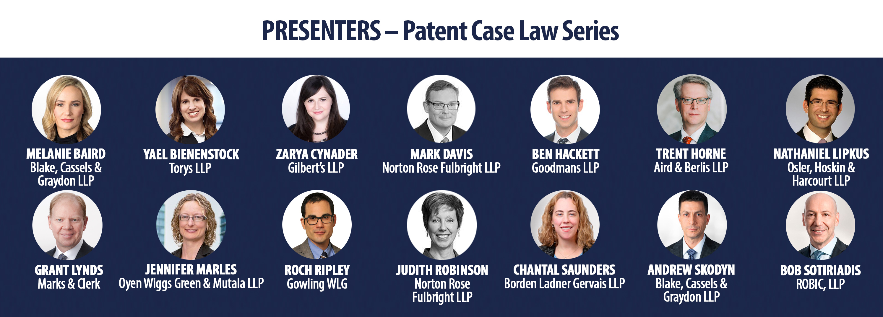 Patent Case Law Speakers  - EN
