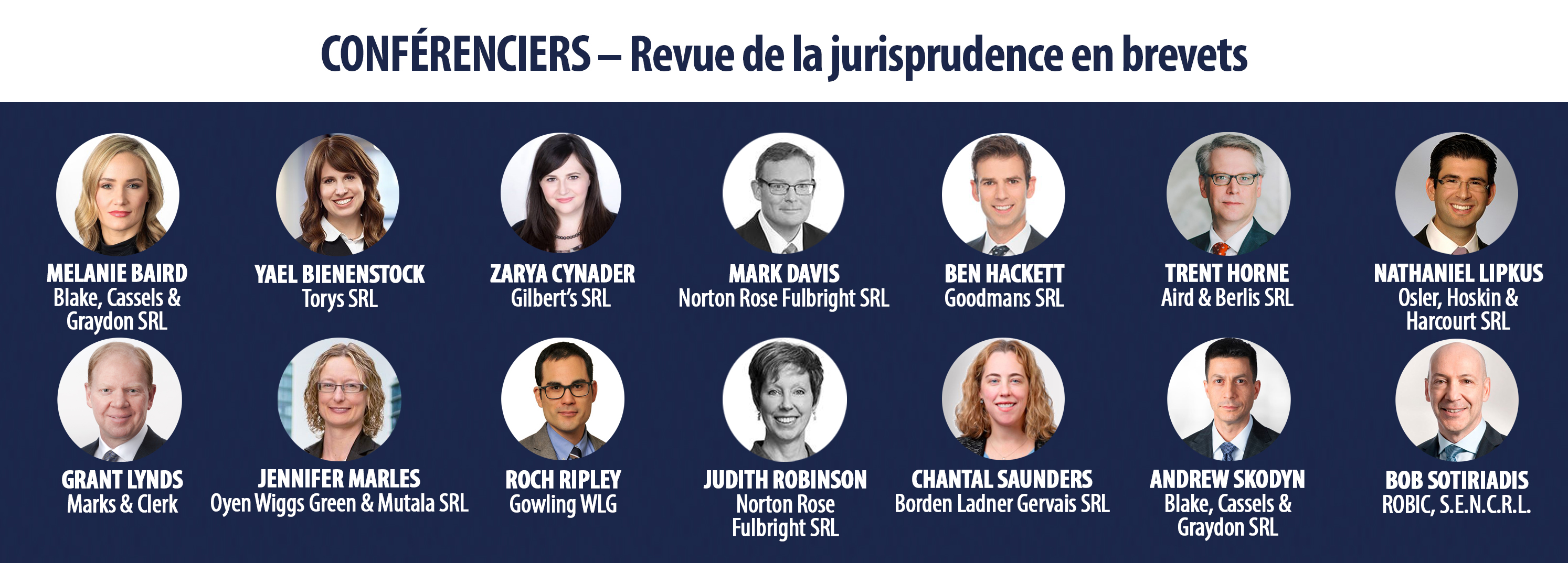 Patent Case Law Speakers - FR