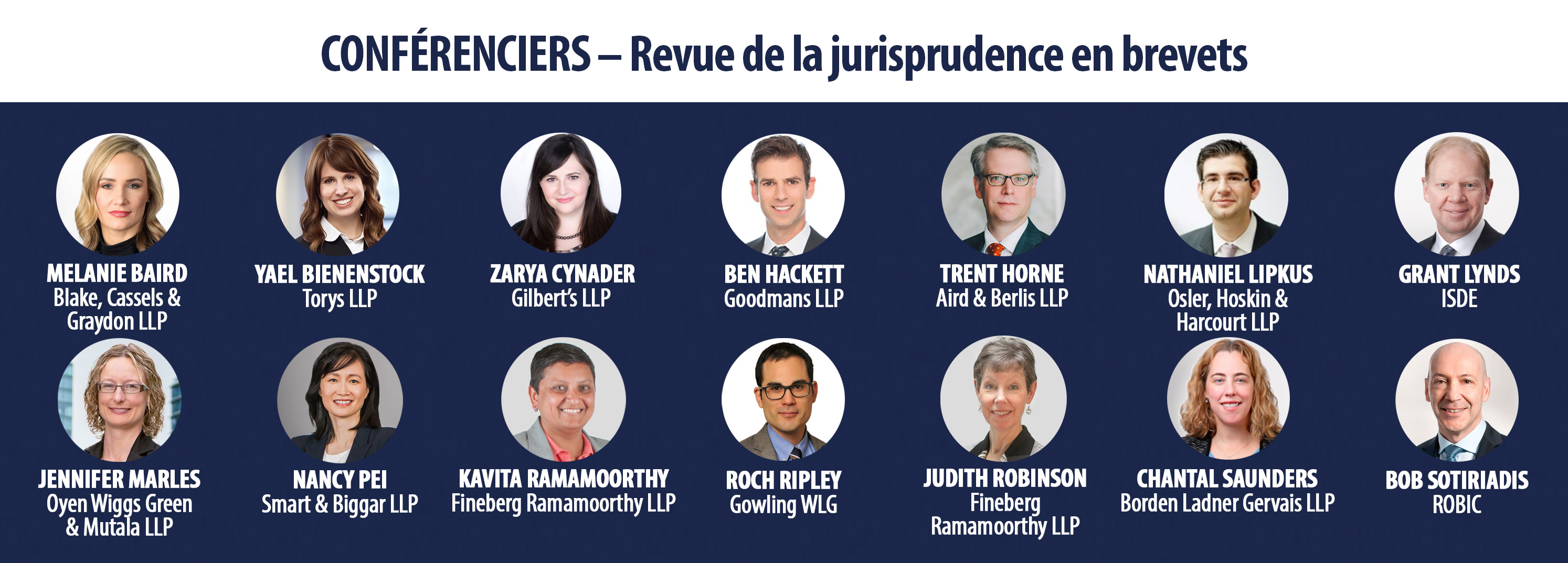 Patent Case Law Speakers - FR