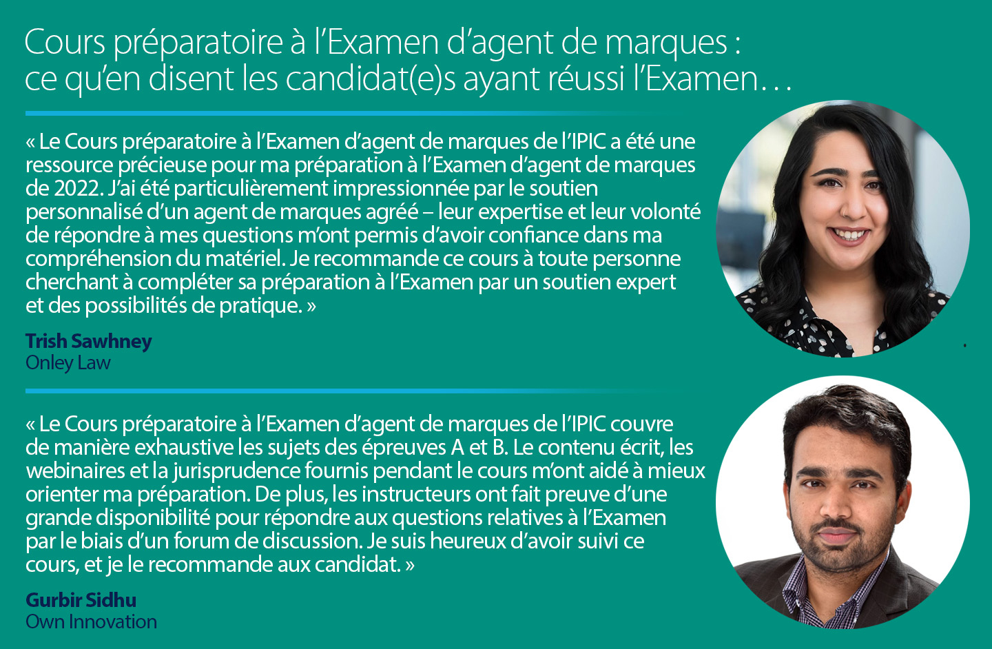 TM Exam Prep testimonial 2023 - FRE